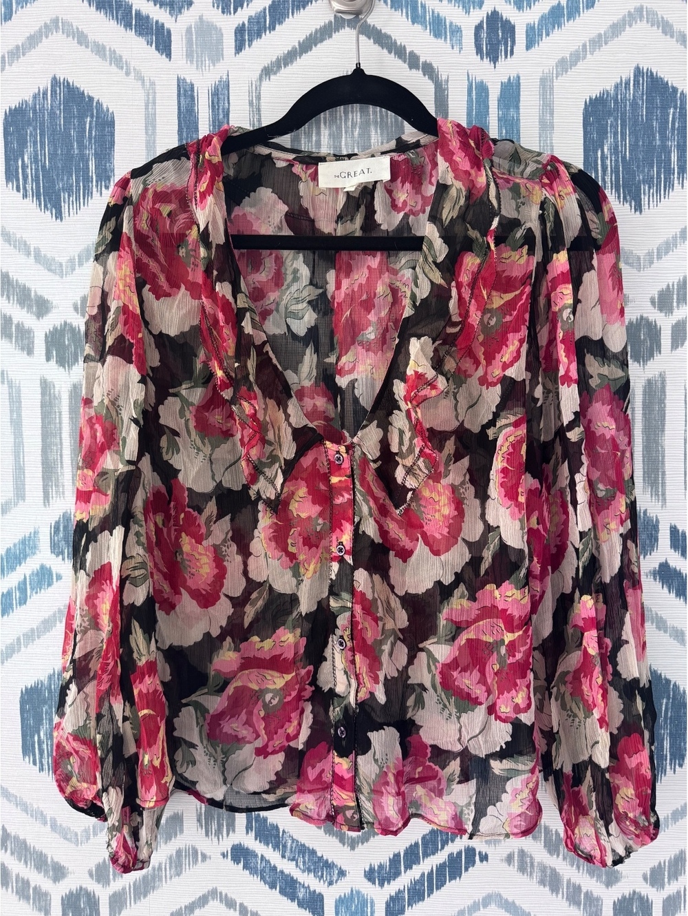 The GREAT. The Jewel Top in Fuschia Rose